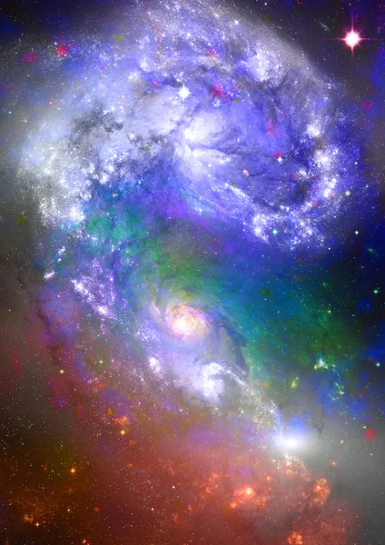 Estrellas del espacio y nebulosa — Foto de Stock