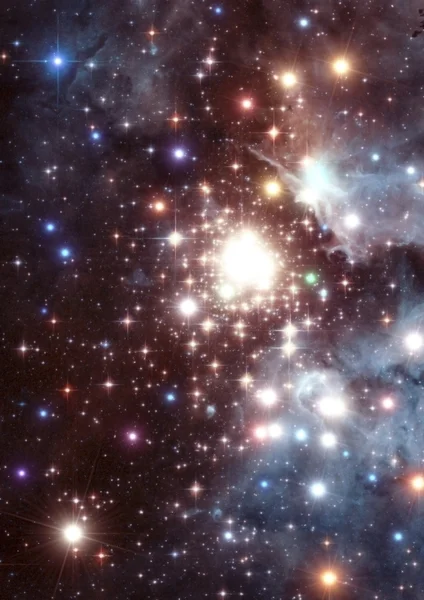 空间恒星和星云 — 图库照片