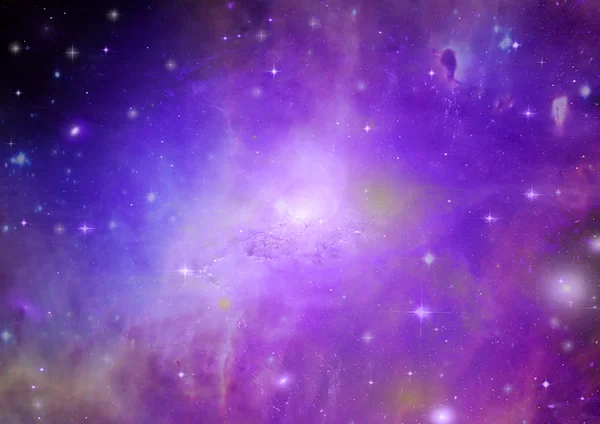 Campo estelar en el espacio y una nebulosa — Foto de Stock