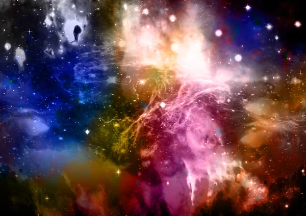 Космические звезды и туманности — стоковое фото