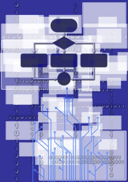 Diagrama vazio do fluxograma — Fotografia de Stock