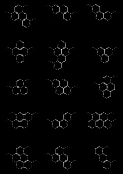 Blackboard with structural chemical formulas — Stock Photo, Image