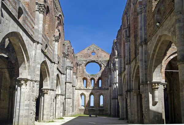 Toskanska, klostret san galgano — Stockfoto