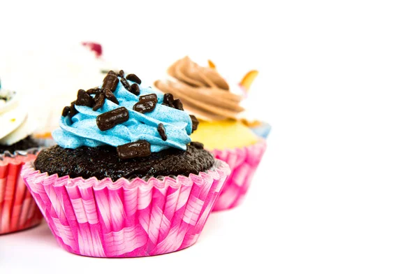 Cupcakes isolated on white background — Stock Photo, Image