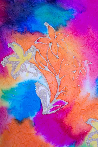 紙の上の色水彩画 — ストック写真