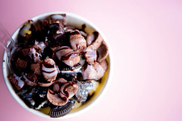 초콜릿 아이스크림 디저트 — 스톡 사진