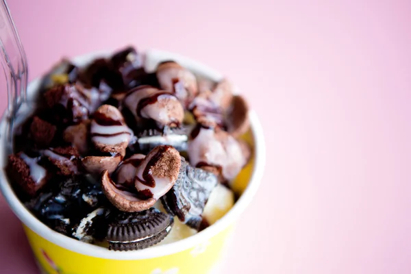 초콜릿 아이스크림 디저트 — 스톡 사진