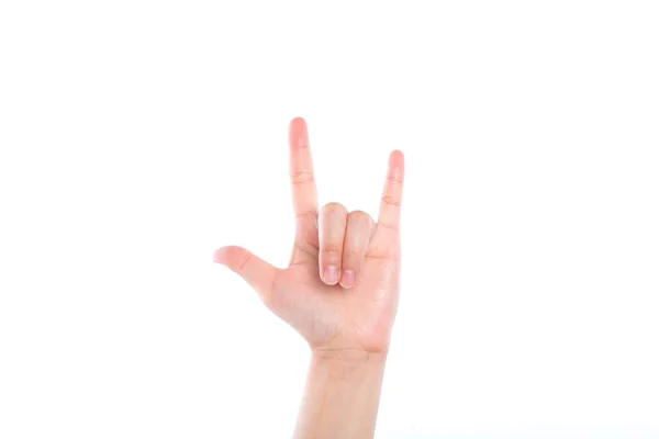 Love hand sign isolated on white — Stock Photo, Image