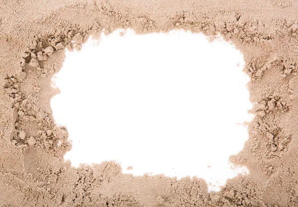 Sand frame with copy space — Stock Photo, Image