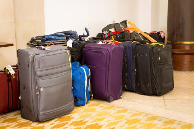 Suitcases and travel bag clipart