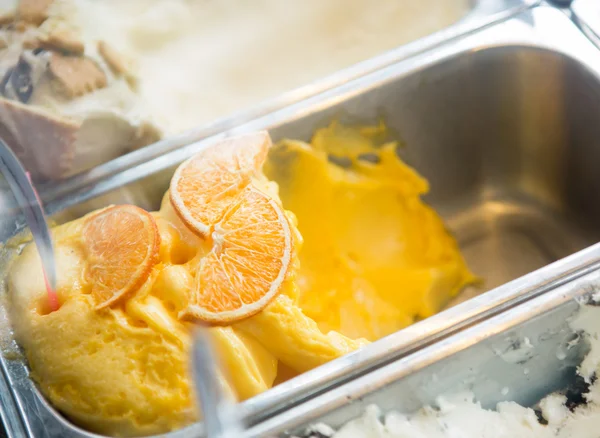 Orange ice cream — Stock Photo, Image