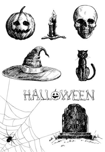 Set di Halloween — Vettoriale Stock