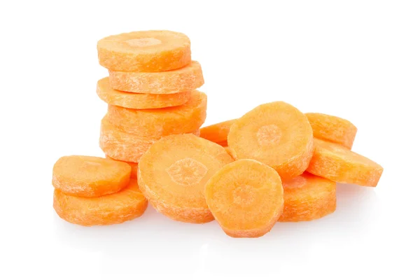 Zanahorias en rodajas sobre blanco —  Fotos de Stock