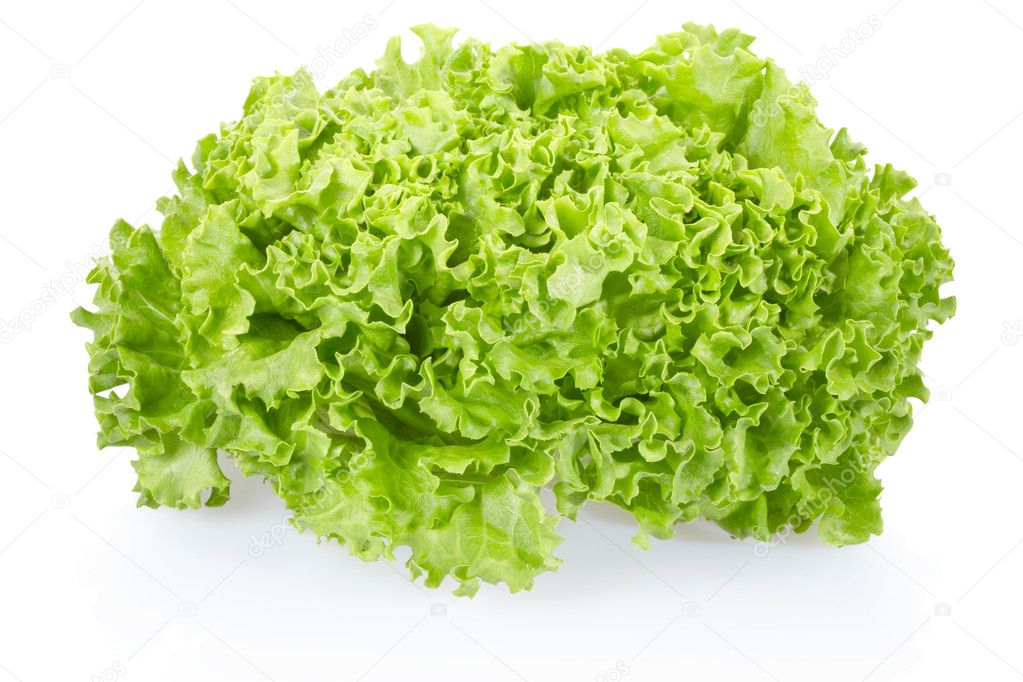 Salad head on white