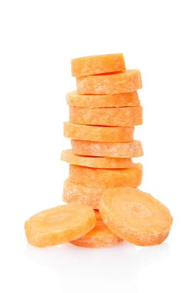 Gesneden wortelen stapel — Stockfoto