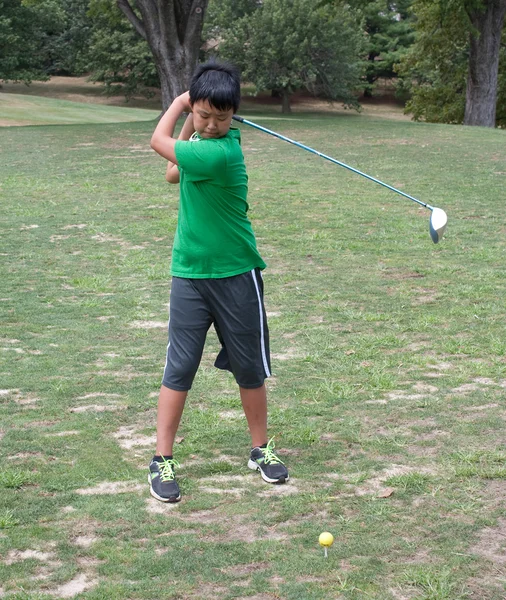 stock image Boy at the Driving Range