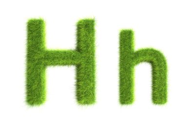 Grass letters clipart