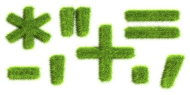 Grass symbols clipart