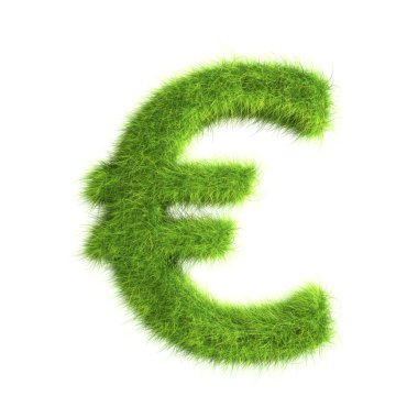 Grass Euro sign clipart