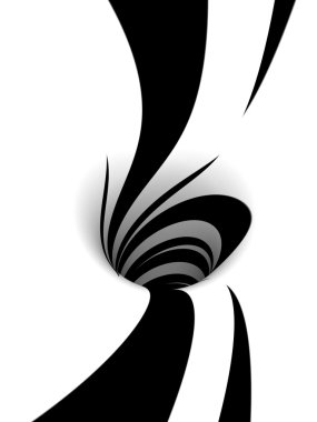 Abstract black and white spiral clipart