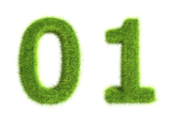 Grass numbers — Stock Photo, Image