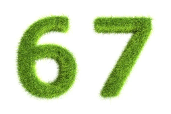 Grass numbers — Stock Photo, Image