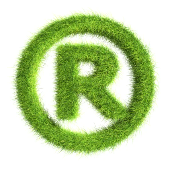 Símbolo de marca registrada de grama — Fotografia de Stock