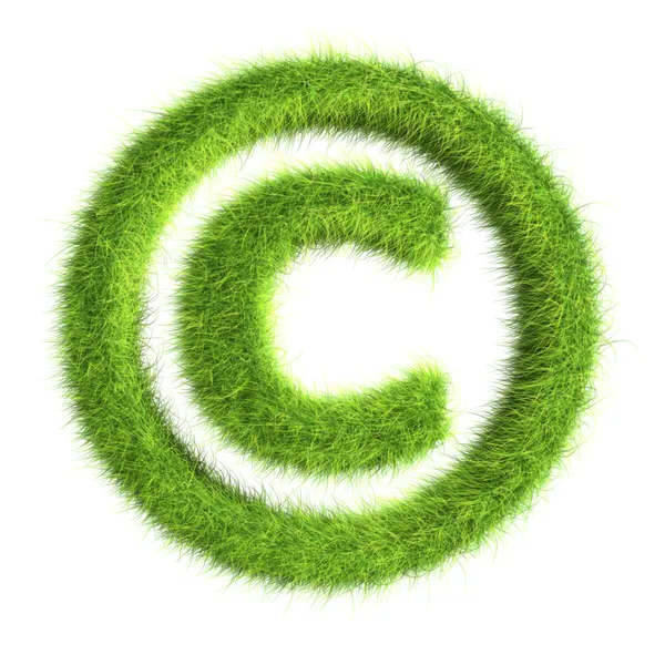 Grass copyright symbol — Stock Photo, Image