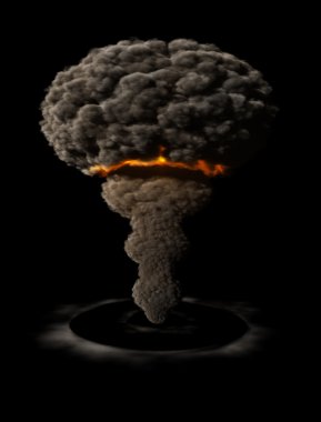 Atomic explosion clipart