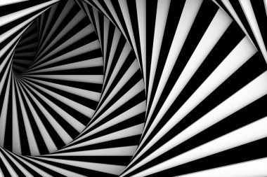 Black and white spiral