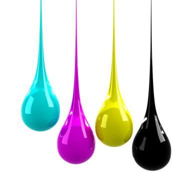 CMYK drops clipart