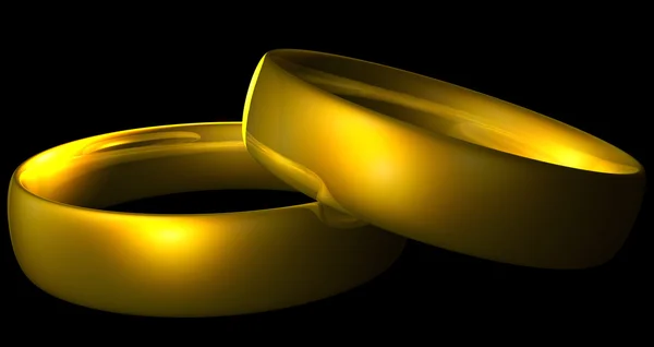 Anéis dourados — Fotografia de Stock