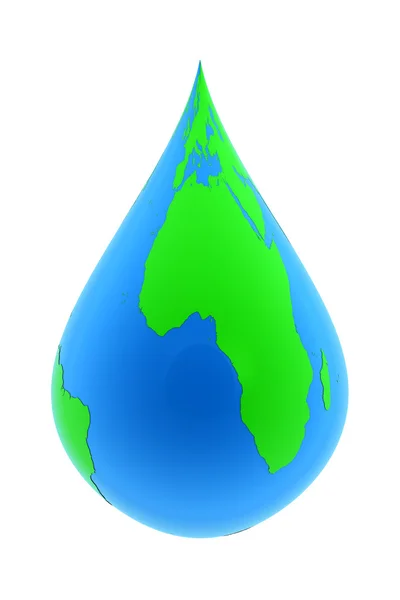 Aarde waterdruppel — Stockfoto