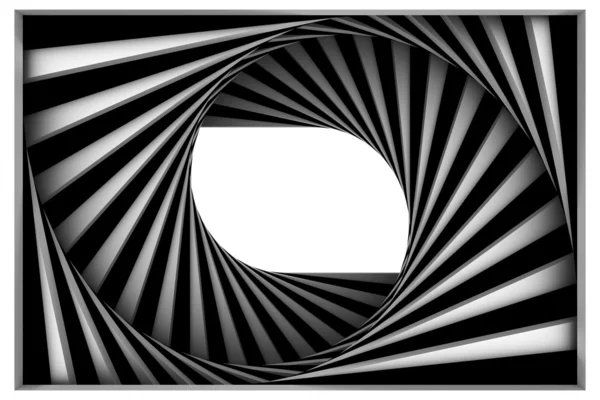 Чорно-біла спіраль — стокове фото