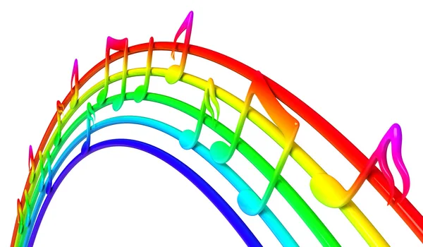 Notas musicales coloridas —  Fotos de Stock