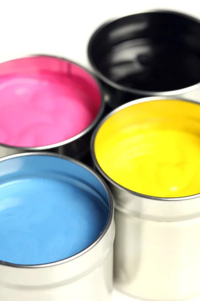 CMYK latas de pintura — Foto de Stock