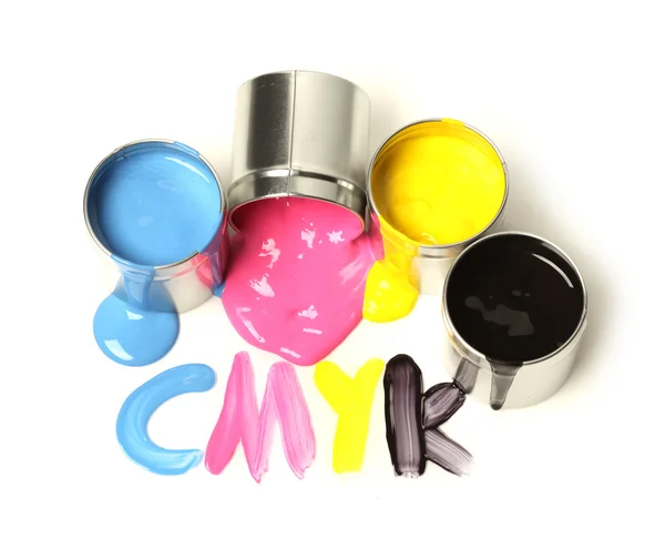 CMYK latas de tinta — Fotografia de Stock