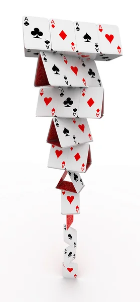 Toren van kaarten — Stockfoto