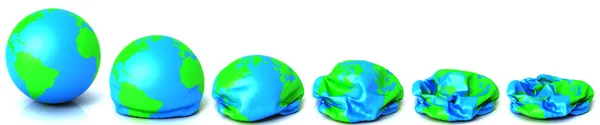 Earth deflating — Stock Photo, Image