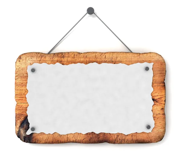 空の木製看板 — ストック写真