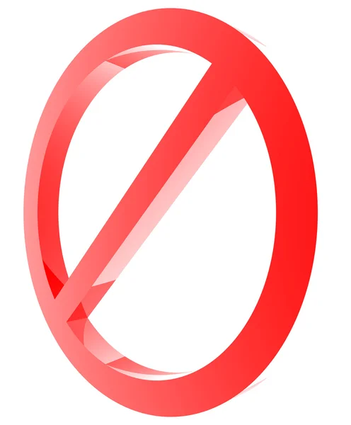 Красный запретный знак — стоковое фото