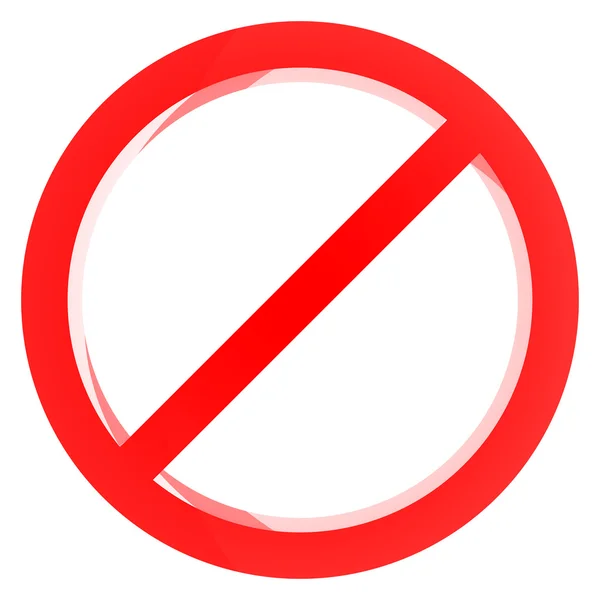 Красный запретный знак — стоковое фото
