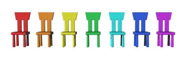 Renkli sandalyeler — Stok fotoğraf
