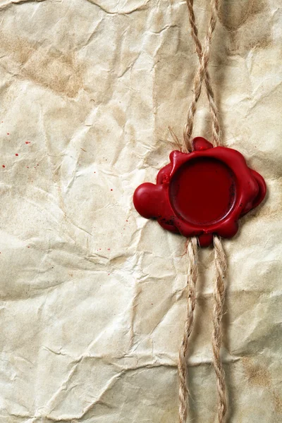 Blank paper with wax seal Stock Image