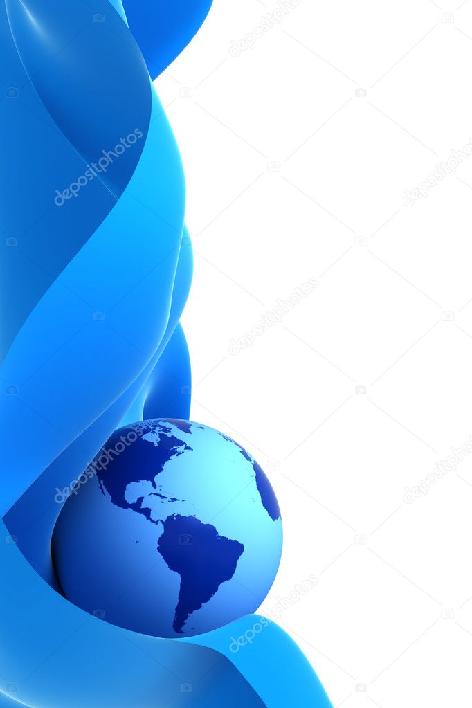 Earth on a blue wave
