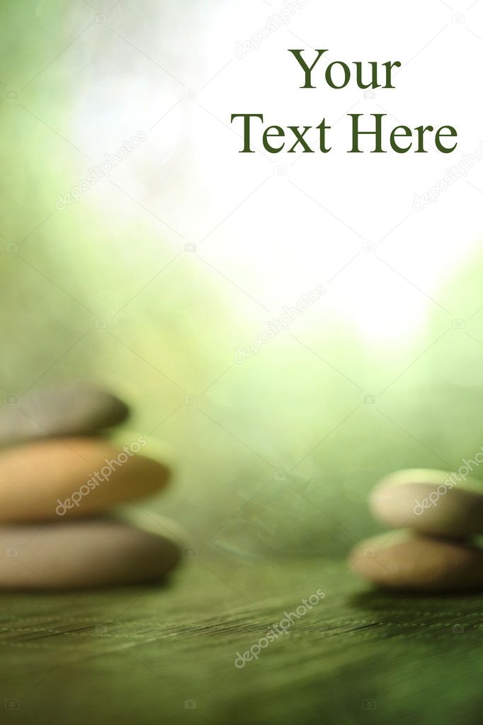 Rock garden background with space for text