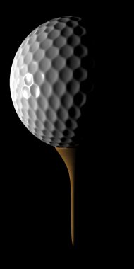 Golf ball & tee clipart