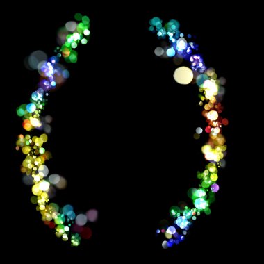 Lights in the shape of parentheses clipart