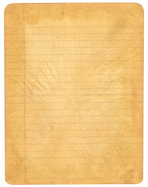 Old lined paper clipart