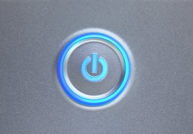 Glowing power button clipart